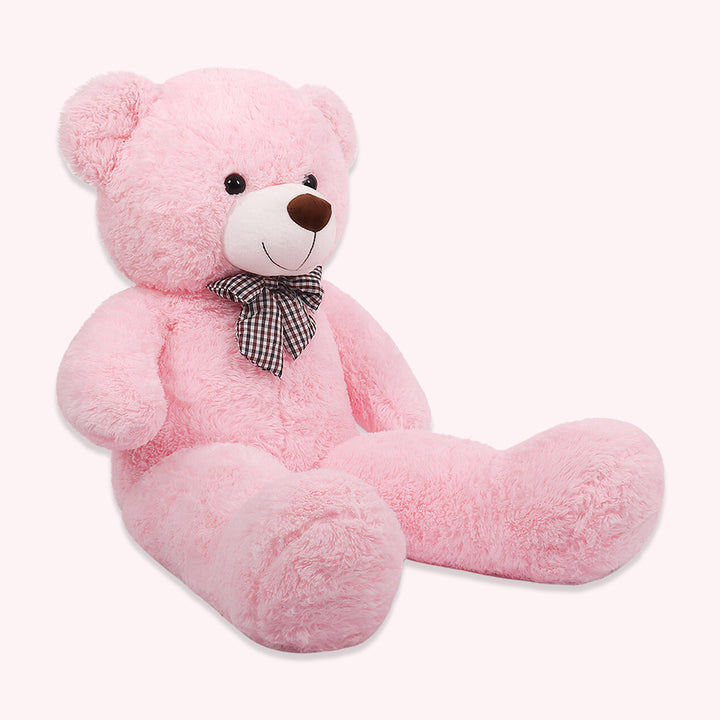 chubbyjoy 1.1m/1.2m/1.4m Giant Teddy Bear with Checkered Tie  Pink