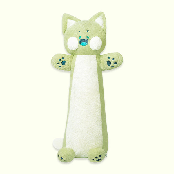 chubbyjoy Plush Toy Stuffed Animals Plush Body Pillow  Soft Cat  Green