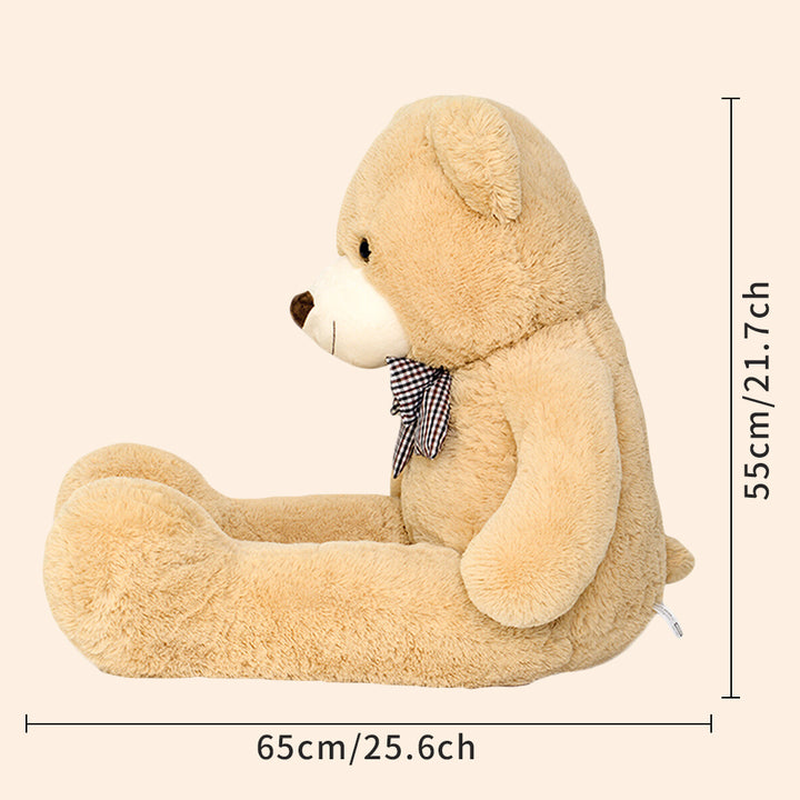 chubbyjoy 1.1m/1.2m/1.4m Giant Teddy Bear with Checkered Tie Brown