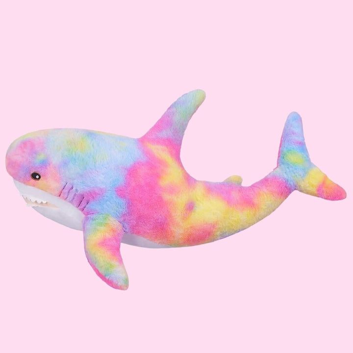 Chubbyjoy  Plush Shark Toy Stuffed Animal Toy Mom Shark and 5 Babies Colorful Shark 5 in 1 (100cm/39.3in)