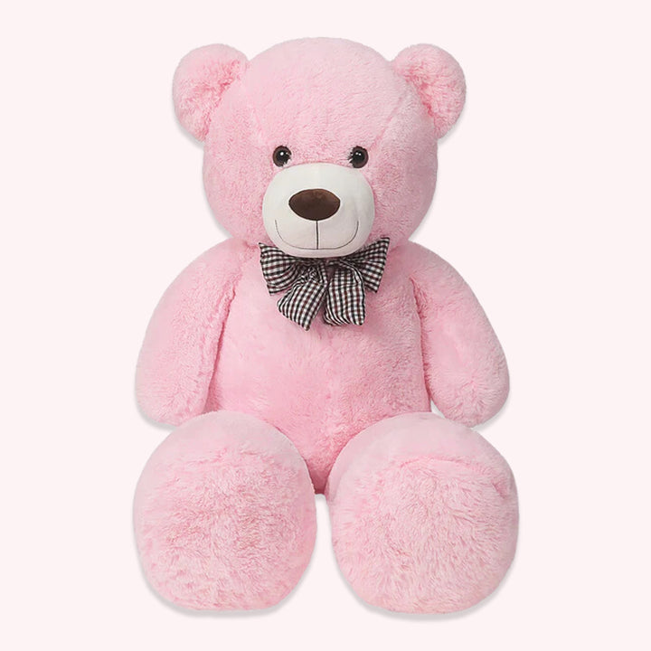 chubbyjoy 1.1m/1.2m/1.4m Giant Teddy Bear with Checkered Tie  Pink