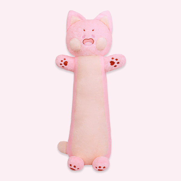 chubbyjoy Plush Toy Stuffed Animals Plush Body Pillow  Soft Cat  Pink