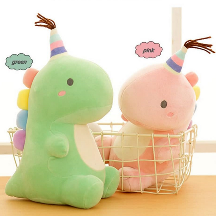 chubbyjoy  Plush Toy Stuffed Animal Sitting Dinosaur Colorful Spurs