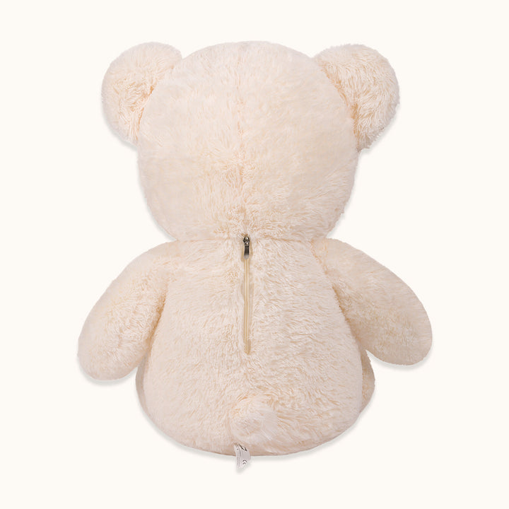 chubbyjoy 1.1m/1.2m/1.4m Giant Teddy Bear with Checkered Tie Cream White