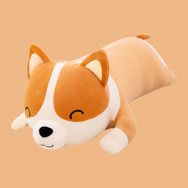 chubbyjoy Stuffed Animal  Plush Pillow  Corgi Dog Orange