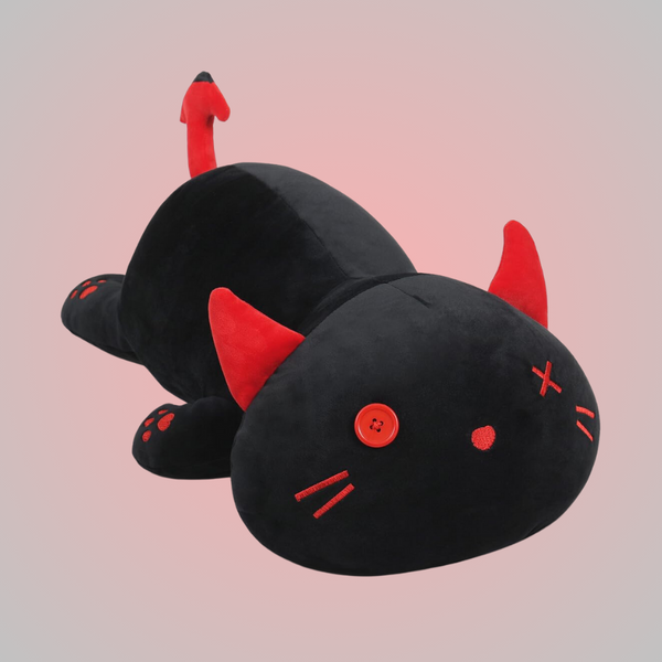 Chubbyjoy Plush Pillow Prone Cat Black