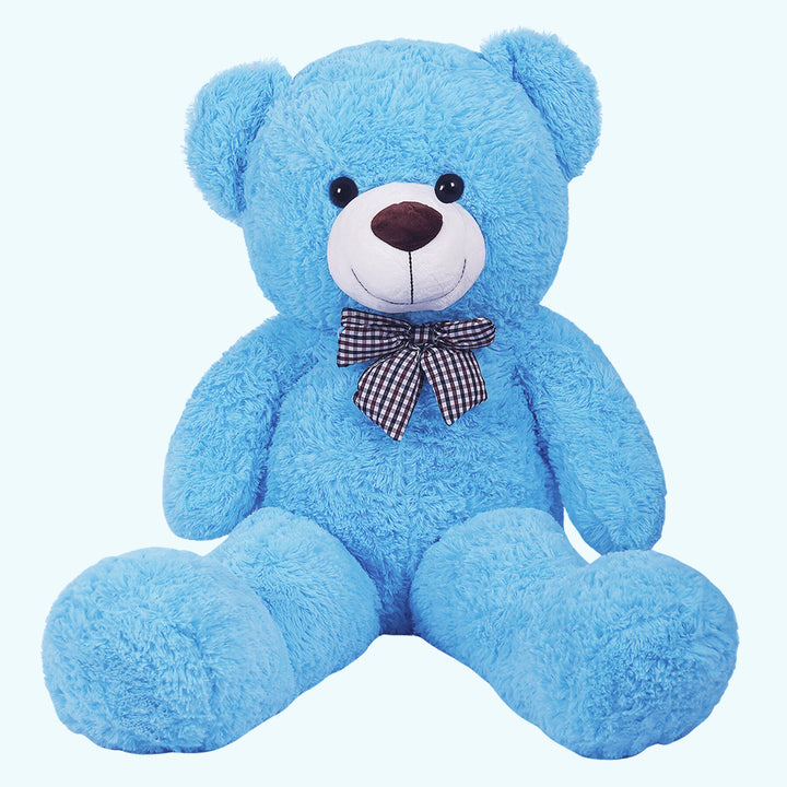 chubbyjoy 1.1m/1.2m/1.4m Giant Teddy Bear with Checkered Tie Dark Blue