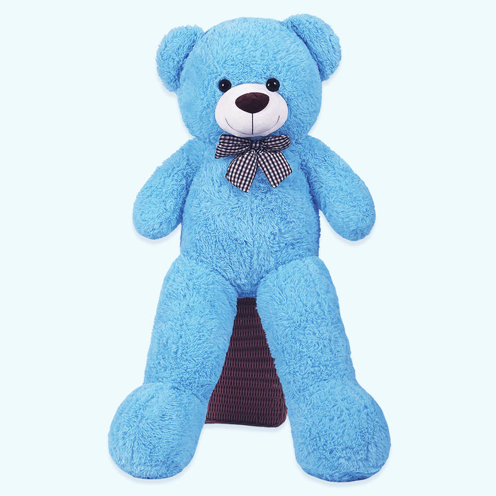 chubbyjoy 1.1m/1.2m/1.4m Giant Teddy Bear with Checkered Tie Dark Blue