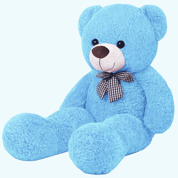 chubbyjoy 1.1m/1.2m/1.4m Giant Teddy Bear with Checkered Tie Dark Blue