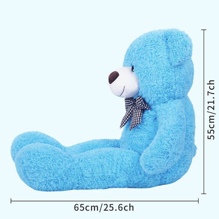 chubbyjoy 1.1m/1.2m/1.4m Giant Teddy Bear with Checkered Tie Dark Blue