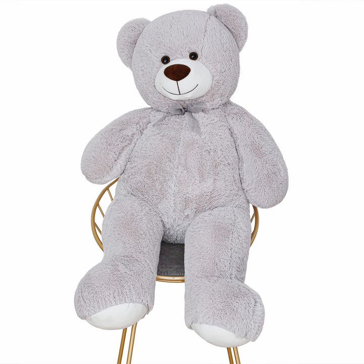 chubbyjoy   Teddy Bear with Ribbon Tie Grey